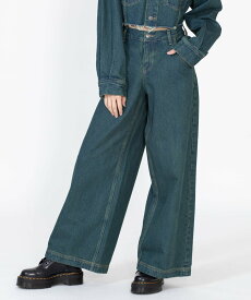 X-girl OVERDYED DENIM PANTS デニム X-girl エックスガール パンツ ジーンズ・デニムパンツ ブラック ブルー ピンク【送料無料】