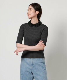 【SALE／40%OFF】UNITED ARROWS レディ フラワー チュール ニット ユナイテッドアローズ トップス ニット グレー ネイビー ブラック【送料無料】