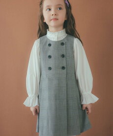 UNITED ARROWS green label relaxing グレンチェック ジャンスカ / キッズ 110cm-130cm ユナイテッドアローズ グリーンレーベルリラクシング ワンピース・ドレス ワンピース グレー【送料無料】