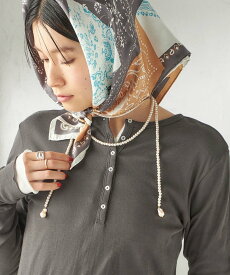 SHIPS WOMEN manipuri: 26SS スカーフ 65*65 シップス ファッション雑貨 マフラー・ストール・ネックウォーマー カーキグリーン ベージュ【送料無料】