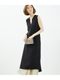 【SALE／49%OFF】ROPE' PICNIC キーネックワンピース ロペピクニック ワンピース・ドレス その他のワンピース・ドレス ブラック グリーン パープル