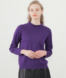 【SALE／30%OFF】MACKINTOSH PHILOSOPHY フリルカラーニットプルオーバー マッキントッシュ フィロソフィー トップス ニット パープル ホワイト ネイビー【送料無料】