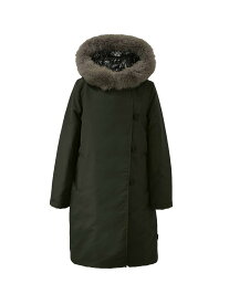 DUVETICA (W)FINGUARA sand fur-fox デュベティカ ジャケット・アウター モッズコート カーキグリーン ブラック【送料無料】