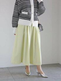 【SALE／70%OFF】Te chichi ツイルタックギャザースカート テチチ スカート その他のスカート イエロー ネイビー ブルー