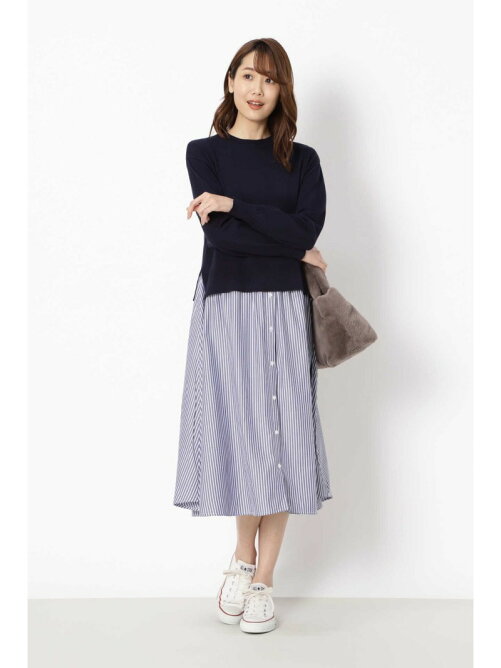 Natural Beauty Basic シャツレイヤードニットワンピース Rakuten Fashion 楽天ファッション 旧楽天ブランドアベニュー Bs6676