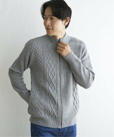 【SALE／40%OFF】ikka ジャガードドライバーズニット イッカ トップス カーディガン グレー ネイビー