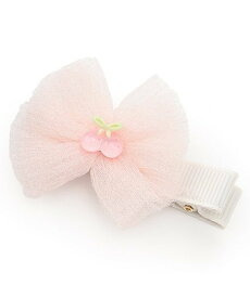 【SALE／16%OFF】petit main チュールリボンヘアクリップ ナルミヤオンライン ヘアアクセサリー バレッタ・ヘアクリップ・ヘアピン ホワイト グレー ピンク