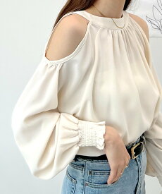 Futier Land ホルターネックオープンショルダーブラウス フューティアランド トップス シャツ・ブラウス ホワイト ブラック【送料無料】