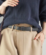 SHIPS WOMEN イタリアン レザー ゴールド バックル ベルト シップス ファッション雑貨 ベルト ブラック …
