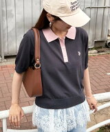 【SALE／35%OFF】U.S. POLO ASSN. U.S. POLO ASSN./ワンポイント刺繍 接触冷感 半袖ポロニットシャツ セ…