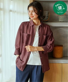 ikka 【お得だ値】シアーシャツアンサンブル【2点セット】 イッカ トップス アンサンブル ベージュ ブルー グレー ブラウン【送料無料】