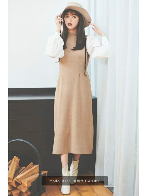 Free S Mart 布帛ドッキングロングニットワンピース Rakuten Fashion 楽天ファッション 旧楽天ブランドアベニュー Bs3677