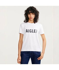 【SALE／20%OFF】AIGLE ショートスリーブロゴTシャツ エーグル トップス カットソー・Tシャツ ホワイト【送料無料】