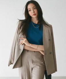 【SALE／50%OFF】23区 S 【Oggi4月号掲載/セットアップ対応】リネン ミックスツイード ノーカラー ジャケット ニジュウサンク ジャケット・アウター ノーカラージャケット ベージュ【送料無料】