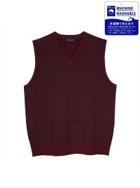 【SALE／26%OFF】BRICK HOUSE by Tokyo Shirts 変形ダイヤ柄ニットベスト メンズ BM05I500DM50V00-80 トーキョーシャツ トップス ベスト・ジレ レッド【送料無料】
