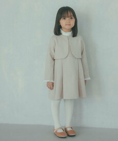 UNITED ARROWS green label relaxing ボレロ + ジャンパースカート セット / キッズ 110cm-130cm ユナイテッドアローズ グリーンレーベルリラクシング ワンピース・ドレス ワンピース ベージュ グレー【送料無料】