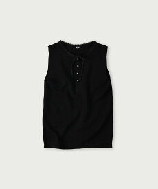 45R リブニットソーのキャミソール フォーティファイブアール トップス ノースリーブ・タンクトップ ホワイト ブラック【送料無料】