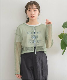 【SALE／49%OFF】RETRO GIRL 2WAYカットメッシュカーデ レトロガール トップス その他のトップス グリーン ホワイト ブラック レッド