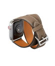 ダブルトゥール Apple Watch レザーバンド シュリンクレザー【38mm/40mm/41mm/42mm】 (アダプター:シルバー)
