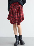 coca キッズ チェックシャツ腰巻風スカート コカ スカート ミニスカート