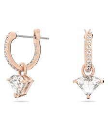 【SALE／20%OFF】SWAROVSKI 【公式】【スワロフスキー】Ortyx ドロップピアス, トライアングルカット, ホワイト, ローズゴールドトーン・プレーティング スワロフスキー アクセサリー・腕時計 ピアス ホワイト【送料無料】