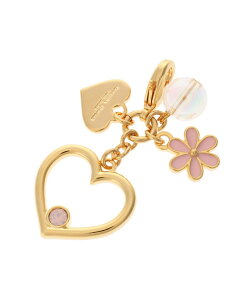 Samantha Thavasa Petit Choice フラワーハート ファスナーチャーム サマンサタバサプチチョイス ファッション雑貨 チャーム・キーチェーン ゴールド