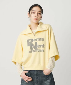 BEAUTY&YOUTH UNITED ARROWS 【別注】＜Americana＞ジップ ショートスリーブ スウェットプルオーバー ビューティー＆ユース　ユナイテッドアローズ トップス スウェット・トレーナー イエロー ホワイト【送料無料】