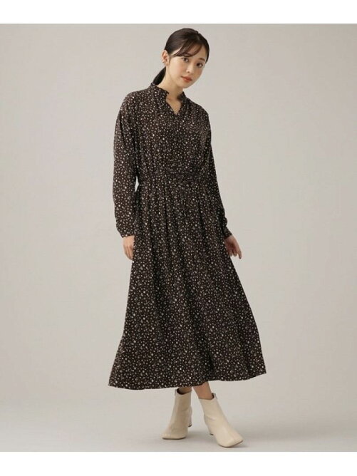 Nano Universe Web限定 スタンドフリル花柄ワンピース 長袖 Rakuten Fashion 楽天ファッション 旧楽天ブランドアベニュー Ec0681