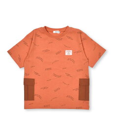 【SALE／50%OFF】SLAP SLIP カーゴ風ポケット付ロゴ柄半袖Tシャツ(80~130cm) ベベ オンライン ストア トップス カットソー・Tシャツ グリーン オレンジ