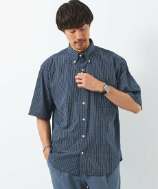 【SALE／50%OFF】UNITED ARROWS green label relaxing FINE BASIC ボイルコットン チェック ボタンダウン シャツ ユナイテッドアローズ アウトレット トップス シャツ・ブラウス ネイビー ホワイト レッド【送料無料】