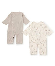 petit main 【弱酸性】2WAYオール2P ナルミヤオンライン マタニティウェア・ベビー用品 ベビー肌着・新生児服 カーキグリーン ピンク ベージュ