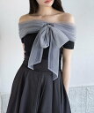 【SALE／22%OFF】clear チュールリボンデザインニットトップス クリア トップス ニット ブラック グレー