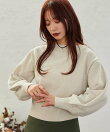 ラメモールボートネックプルオーバー