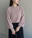 ラメモールボートネックプルオーバー