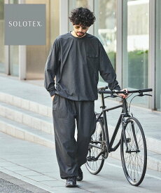【SALE／35%OFF】FREAK'S STORE SOLOTEX パッカブル ロングスリーブ トラベルセットアップ ミニバッグ付き 26AW フリークスストア トップス カットソー・Tシャツ ネイビー グリーン グレー ブラック ブラウン【送料無料】