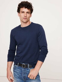 【SALE／32%OFF】BANANA REPUBLIC (M)Luxury-Touch ロングスリーブ Tシャツ バナナ・リパブリック トップス カットソー・Tシャツ ブラック グレー ホワイト ネイビー【送料無料】