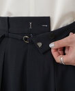 ドライウェザーストレッチベルト付き2タックワイドパンツ(セットアップ可)