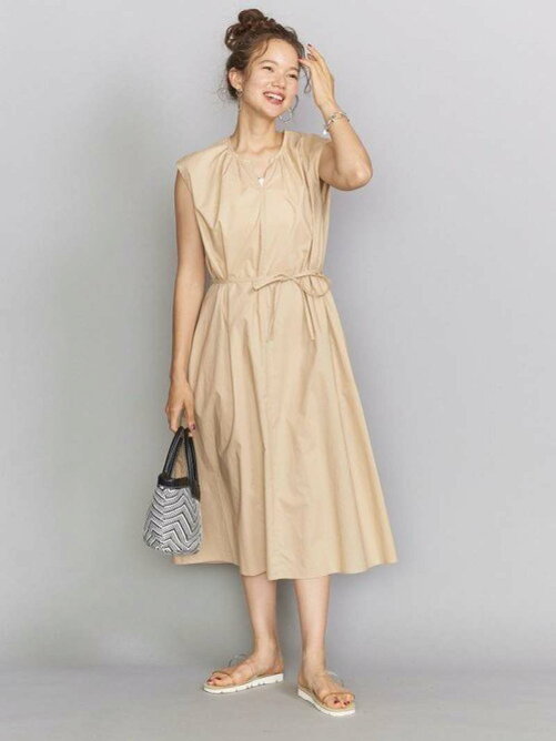 Beauty Youth United Arrows By コットンスキッパーネックフレンチスリーブワンピース O Rakuten Fashion 楽天ファッション 旧楽天ブランドアベニュー 5684