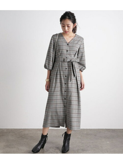 Vis リボン付きiラインチェックワンピース Rakuten Fashion 楽天ファッション 旧楽天ブランドアベニュー Bh3684