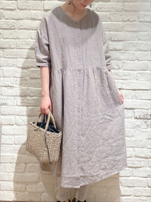 Samansa Mos2 Sm2 リネン前後着七分袖ワンピース Rakuten Fashion 楽天ファッション 旧楽天ブランドアベニュー Cz5684