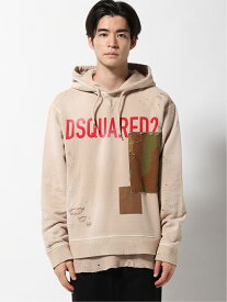 【SALE／30%OFF】DSQUARED2 Patch Cool Hoodie ディースクエアード カットソー パーカー ブラウン【送料無料】
