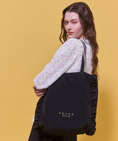TOCCA 【大人百花掲載】【A4サイズ対応・折りたたみ可】TRIM WAVES SUBBAG サブバッグ トッカ バッグ トートバッグ オレンジ カーキグリーン ネイビー ブラック ベージュ ピンク【送料無料】