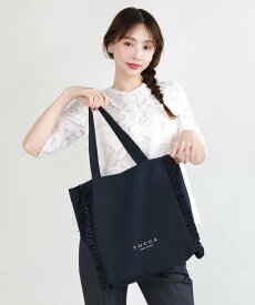 TOCCA 【大人百花掲載】【A4サイズ対応・折りたたみ可】TRIM WAVES SUBBAG サブバッグ トッカ バッグ トートバッグ オレンジ カーキグリーン ネイビー ブラック ベージュ ピンク【送料無料】