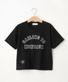 Dessin 【リンクコーデ】ロゴプリントTシャツ デッサン トップス カットソー・Tシャツ ブラック レッド