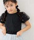 【KIDS/キッズ】フラワースリーブTシャツ/接触冷感