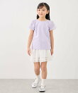 【KIDS/キッズ】フラワースリーブTシャツ/接触冷感