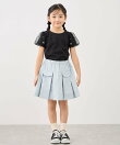 【KIDS/キッズ】フラワースリーブTシャツ/接触冷感