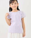 【KIDS/キッズ】フラワースリーブTシャツ/接触冷感