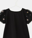 【KIDS/キッズ】フラワースリーブTシャツ/接触冷感