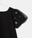 【KIDS/キッズ】フラワースリーブTシャツ/接触冷感